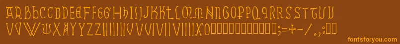 More about Ramundus Font Ramundus Font – Orange Fonts on Brown Background
