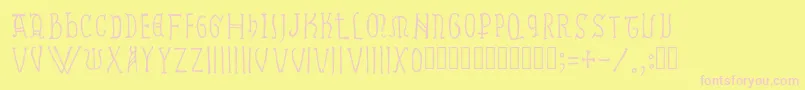 Ramundus Font – Pink Fonts on Yellow Background
