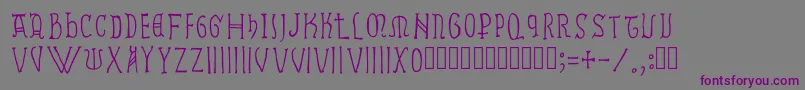 Ramundus Font – Purple Fonts on Gray Background