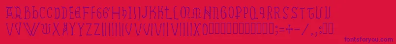 Ramundus Font – Purple Fonts on Red Background