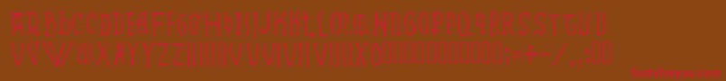Ramundus Font – Red Fonts on Brown Background