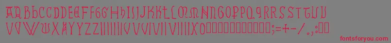 Ramundus Font – Red Fonts on Gray Background