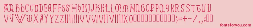 Ramundus Font – Red Fonts on Pink Background