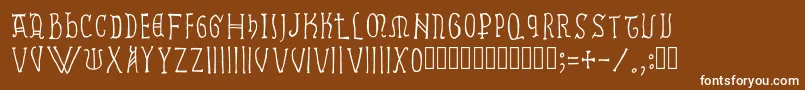 Подробнее о шрифте Ramundus Шрифт Ramundus – белые шрифты на коричневом фоне