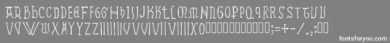 フォントRamundus – 灰色の背景に白い文字