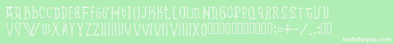 Ramundus Font – White Fonts on Green Background