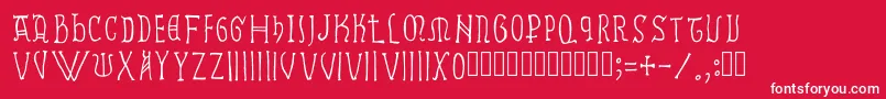 Ramundus Font – White Fonts on Red Background
