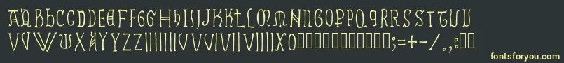 Ramundus Font – Yellow Fonts on Black Background