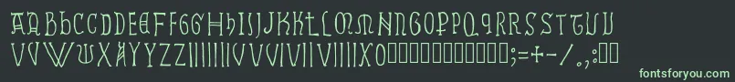 Ramundus Font – Green Fonts on Black Background