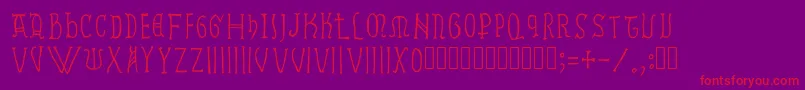 Ramundus Font – Red Fonts on Purple Background