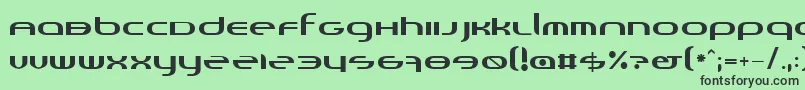 フォントRandi – 緑の背景に黒い文字