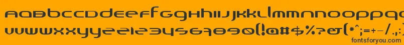 Шрифт Randi – чёрные шрифты на оранжевом фоне