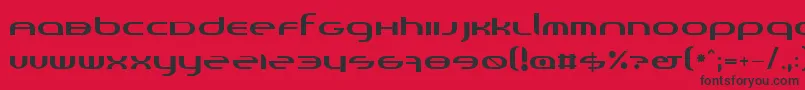 フォントRandi – 赤い背景に黒い文字