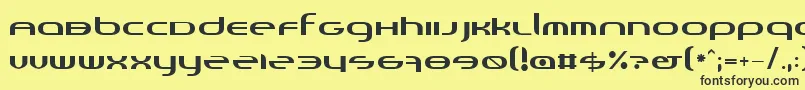 Шрифт Randi – чёрные шрифты на жёлтом фоне