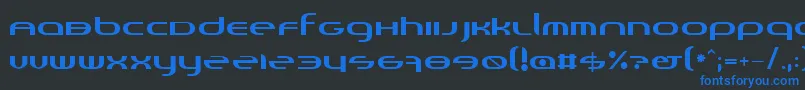 Шрифт Randi – синие шрифты на чёрном фоне