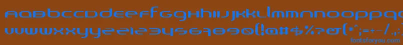 Randi Font – Blue Fonts on Brown Background