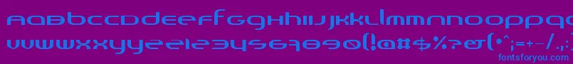 フォントRandi – 紫色の背景に青い文字