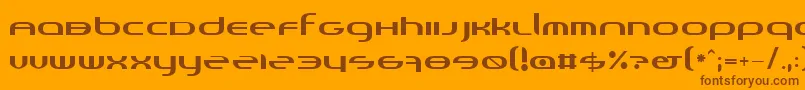 Randi-fontti – ruskeat fontit oranssilla taustalla