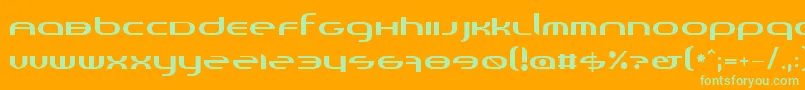 Шрифт Randi – зелёные шрифты на оранжевом фоне