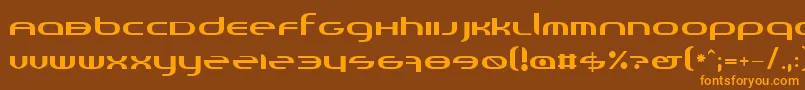 Randi-Schriftart – Orangefarbene Schriften auf braunem Hintergrund