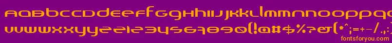 Randi-Schriftart – Orangefarbene Schriften auf violettem Hintergrund