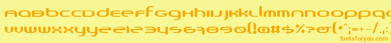 Шрифт Randi – оранжевые шрифты на жёлтом фоне