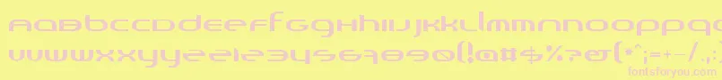 フォントRandi – ピンクのフォント、黄色の背景