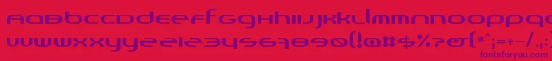 フォントRandi – 赤い背景に紫のフォント
