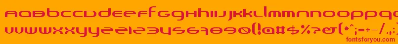 フォントRandi – オレンジの背景に赤い文字