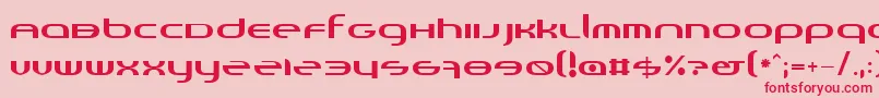 フォントRandi – ピンクの背景に赤い文字
