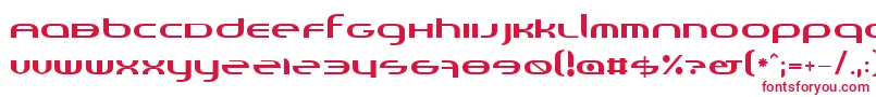 フォントRandi – 白い背景に赤い文字