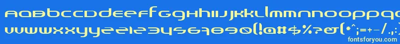 Randi Font – Yellow Fonts on Blue Background