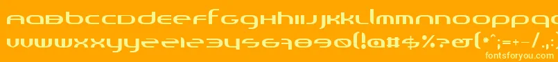 Шрифт Randi – жёлтые шрифты на оранжевом фоне