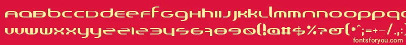 Шрифт Randi – жёлтые шрифты на красном фоне