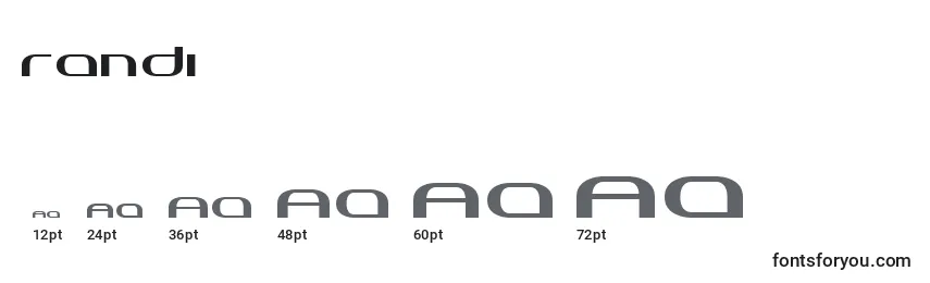 Randi (138148) Font Sizes
