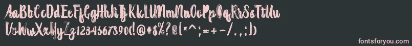 Randoem Brush Font – Pink Fonts on Black Background