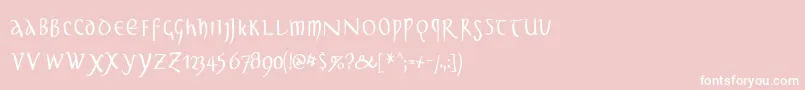 フォントUnclassicquillCondensed – ピンクの背景に白い文字