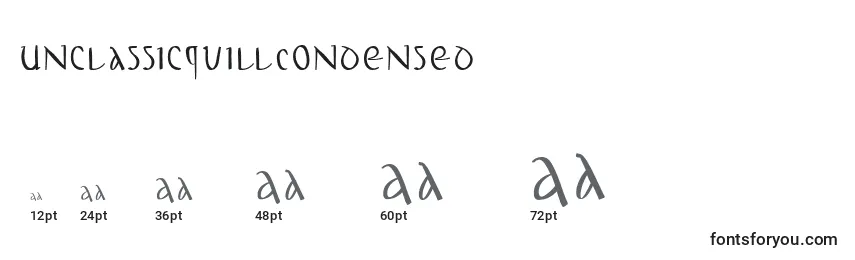 UnclassicquillCondensed Font Sizes