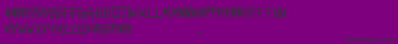 Random Brush-Schriftart – Schwarze Schriften auf violettem Hintergrund