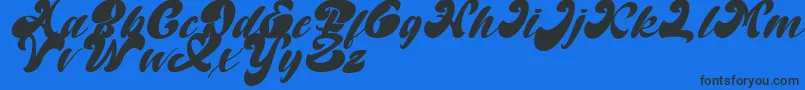 fuente Random But Perfect Italic DAFONT – Fuentes Negras Sobre Fondo Azul