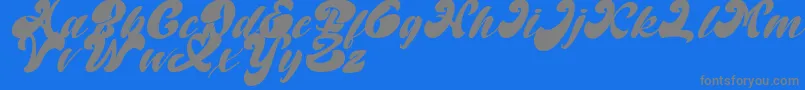 Więcej informacji o czcionce Random But Perfect Italic DAFONT Czcionka Random But Perfect Italic DAFONT – szare czcionki na niebieskim tle