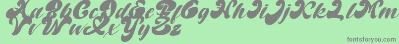 Saiba mais sobre a fonte Random But Perfect Italic DAFONT Fonte Random But Perfect Italic DAFONT – fontes cinzas em um fundo verde