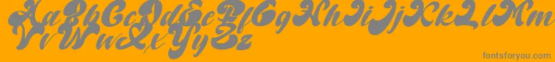 Random But Perfect Italic DAFONT Font – Gray Fonts on Orange Background