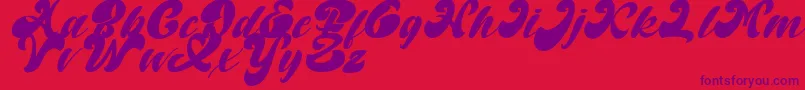 Random But Perfect Italic DAFONT Font – Purple Fonts on Red Background