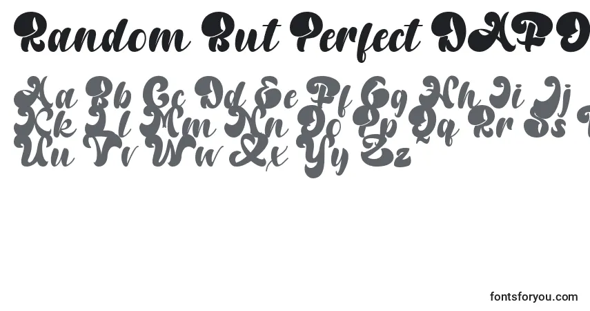 Schriftart Random But Perfect DAFONT – Alphabet, Zahlen, spezielle Symbole