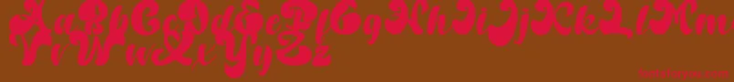 Random But Perfect DAFONT Font – Red Fonts on Brown Background