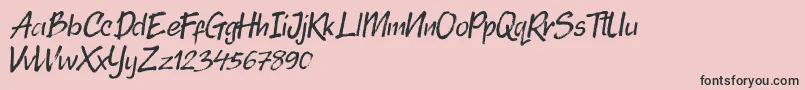 Randy Bistroke Font – Black Fonts on Pink Background