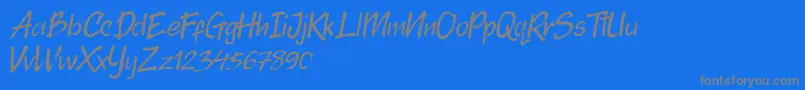 Randy Bistroke Font – Gray Fonts on Blue Background