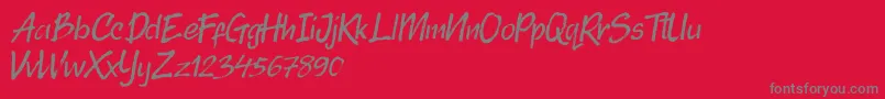 Randy Bistroke Font – Gray Fonts on Red Background
