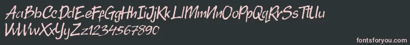 Randy Bistroke Font – Pink Fonts on Black Background